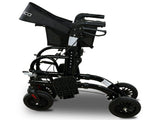 Orthonica Aluminium 2in1 Rollator Wheelchair with Foldable Frame Black & Silver FRW-MAS-2N1-BK