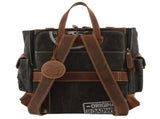 Jack's Inn Panama Canvas and Leather Backpack Bag Vintage Western in Cognac V563-JACK-6-COGN