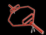 Olympic Shrug Deadlift Trap Bar - Red V1012-CFDLTB