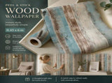 Self Adhesive Waterproof PVC Wall Decal 0.45x6M, Linen Brown Wood Grain, DIY Background Wall V1221-XM-LB1755-GM62
