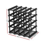 Artiss Wine Rack 20 Bottle Black WINE-RACK-20B-BK