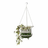 Set 2 Nested Antique White Hanging Baskets 36x77cm V637-74081BSK