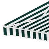 Instahut Retractable Folding Arm Awning Manual Sunshade 3Mx2.5M Green White AWN-B-ARM-30X25-GNWH