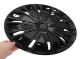 14 Inch Black Car Hub Caps Wheel Covers, Automotive Rim Protectors, Easy to Install V1369-AZ3-W-19422