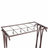 Umbrella Storage Rack Iron with Drip Tray 10 Holes 8 Hooks Umbrella Rack Stand for Home Hotel Lobby V1294-YM0716-3117220148213