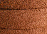Round Stacked Ottoman Stool Teddy Fleece Fabric Foot Rest 38cm ORANGE V274-FT-STP067-OG