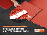 Garage Tiles Interlocking 12x12 in 50 Pack Garage Flooring Tiles Red V952-CKDDHSJ501212FZ13V0