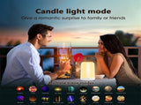 LED Night Light 7 Color Changing Smart Touch Control Bedside Table Lamp BT Remote Control 3600mAh V1294-YM0901-HS7008