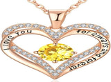 18K Rose Gold Necklaces for Women, 929 Sterling Silver Gifts for Mothers Day, Jewelry for Wife Mom V1164-325774