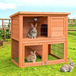 i.Pet Chicken Coop Rabbit Hutch 88cm x 40cm x 76cm Large Chicken Coop House Run Wooden Cage Outdoor PET-GT-WOOD-R8078