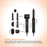 Ellie & Ruby 7-in-1 Hot Air Hair Styler Dryer Brush Curler Black 1400W V238-SUPDZ-41427829391440