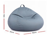 Artiss Outdoor Bean Bag Chair Cover Splash-Proof Beanbag Sofacover for Adults Teens Kids BD-COVER-CH-S-GR