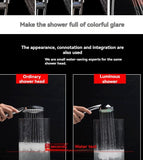 LED Shower Head Battery-Free Shower Head Glowing Shower Head Air Injection - Silver - Size Seven V1106-DSZ-SHOWER2-001-SLR-SEVEN-COLORVARIABLELIGHT
