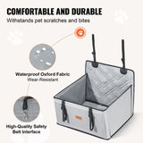 VEVOR Dog Booster Car Seat Pet Car Seat for S M L Dogs up to 18.1 kg Gray V952-CWZGQCZYHSKJX1D6KV0