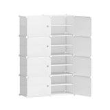 Artiss Shoe Box DIY Set of 8 Storage Cube Stackable White DIY-SHOE-8-WH