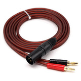 2X XLR Banana Speaker Cable,XLR 3 Pin Male Dual Banana Plugs Audio Cable, Gold-Plated 4mm Plug V1369-AZ3-W-08331