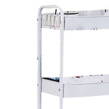 3 Tier Utility Rolling Cart with Caster Wheels Movable Multifunctional Storage Cart for Kitchen V1294-YM0901-3117240235112