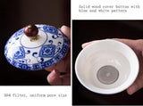 Chinese Ceramic Teapot, 360&deg Teapot Ceramic Single Pot, Chinese Household Filter Tea Maker Black V1369-AZ3-W-05174