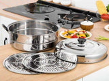 Thickened Stainless Steel Steam Pot Multi Layer Multipurpose Large Stock Cooking Pot for Induction V1294-YM0901-3113230402211