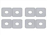 Silicone Mat, 8 Pack Protectors for Kitchen with Center Drain, Folding Non-Slip Heat V1192-AZ-W-22549