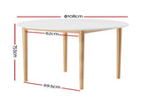 Artiss Dining Table Round White 108CM Diameter Demi DINING-C-TAB-01-WHWD