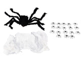 Decorative Spider Spook House Artificial Spider with Fake Cobweb for Party Halloween Festival V1294-YM0523-3115210210811