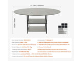 Round Dining Table, 47 inch Wood Table for 4-6 Person, Modern Circle Dinner Furniture, Leisure V952-YXCZBKTZMDBTZN3HRV0