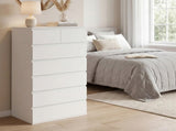 Levede Tall Storage Cabinet 7 Drawer Dresser Bedroom Storage Cupboard Tallboy CH1171-7-WH-AU