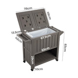 Garden Bar Serving Cart with Cooler V264-OTF-539PP-LGR-NA-1