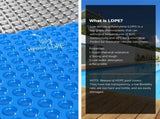 Aqua Buddy Pool Cover 600 Micron 7x4m w/ Roller 5.55m Swimming Pools Sliver Solar Blanket PC-70X40-XL-DX-BL-ROLLER