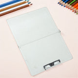 Foldable Stainless Steel Clipboard with Organizer Clip for Office Use and Professional Document V1366-AZ2-W-17230