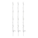 Giantz Electric Fence Posts 20pcs Electric Fence Poly White SFC-FP110-20-WH