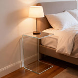 Acrylic Coffee Table Small Clear Acrylic Side Table For Coffee Drink Food Snack in Living Room V985-ACRYLICTABLE