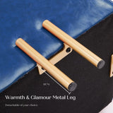 2X Storage Ottoman Foot Stool Cube Tuffet Seat 45cm PU Leather BLUE V274-FT-GQ106-DBU2