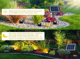 Three Heads Solar Pond Light Underwater Spotlights Waterproof Outdoor Decorative Lamp Submarine V1294-YM0901-L6868