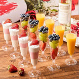 144x 210ml Premium Plastic Wine/Champagne Glasses Flutes Bulk - Clear V563-HP0716-6-1BOX
