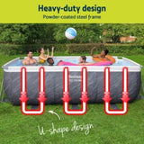 Bestway Swimming Pool 412x201x122cm Steel Frame Pool Set w/Pump Ladder BW-POOL-SQ-412-56728