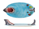 Creative Shark Sushi Plate,Blue Ceramic Shark Plate,Shark Shaped Serving Platter,Food Serving Tray V1189-LWWAL-20260401-07099