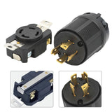 Nema L14 30P L14 30R 30A 125/250V Male Plug & Female Receptacle Kit Locking Design Industrial Grade V1189-LWWAL-20260327-04196