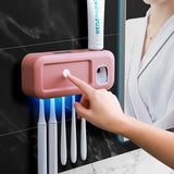 White No-Drill UV Toothbrush Holder V1221-XM-YSXDQ-01