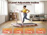 Everfit Treadmill Electric Walking Pad Incline Under Desk 380mm Pink TMILL-380H-INC-PK