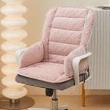 Pink Premium Quilted Plush Integrated Seat Cushion & Backrest Thickened Lumbar Support Pad with V888-ELOSUNG52075