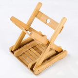 Solid Wood Folding Stool - Portable Stool For Home, Gaming, Fishing, Works In Bedrooms, Garden, V1188-MS-227-1415