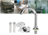 G1/2in Thread Copper Floor Mounted Foot Pedal Basin Faucet Sink Tap Set for Hospital Laboratory V1294-YM0901-3112200103711