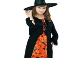 Children Wicked Witch Costume Halloween Wicked Party Dress Up - Black/Orange V563-13174-02