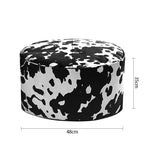 SOGA 2X 48x35cm Round Soft Pouffe Seat Cushion Elegant Home Accent Dcor Stylish Footstool POUFFE639X2