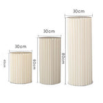 3 PCS Carboard Round Plinth Cylinder Pedestal Wedding Flower Display Stand V201-SUN0003WH8AU