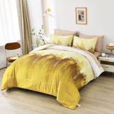 Floral Stripes Comforter Set, King Size, Cozy 3-Piece Bedding with Pillowcases V745-MAB010942AJ3