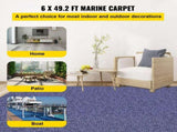 Deep Blue Marine Carpet 6 ft x 49.2 ft Marine Carpeting Marine Grade Carpet for Boats with V952-JZXWDTLS1.8X15M01V0