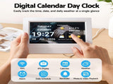 Artiss 7" Smart Digital Clock Calendar HD IPS Touchscreen Weather Photo Frame DDC-7INCH-WIFI-WH